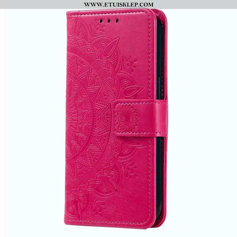 Etui Folio do Sony Xperia 5 IV z Łańcuch Mandala Słoneczna Na Ramiączkach